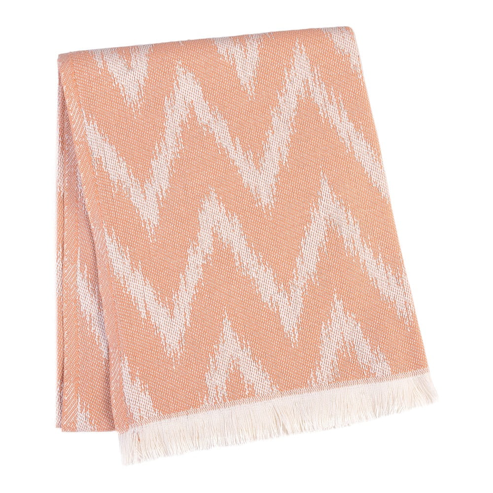 Barackszínű pamutkeverék takaró 140x180 cm Mallorca – Euromant