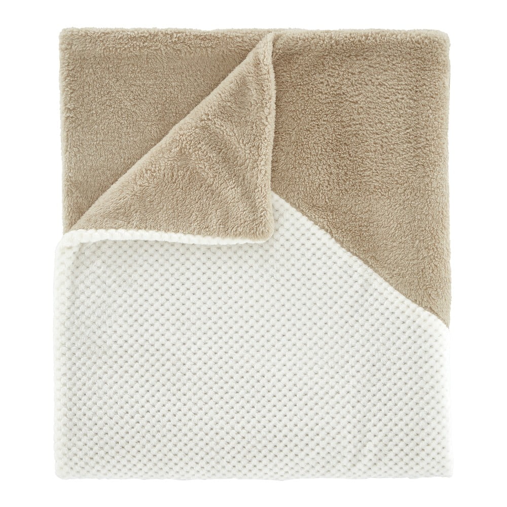 Barna-bézs mikroplüss takaró 130x170 cm Cosy Larsson Geo – Catherine Lansfield