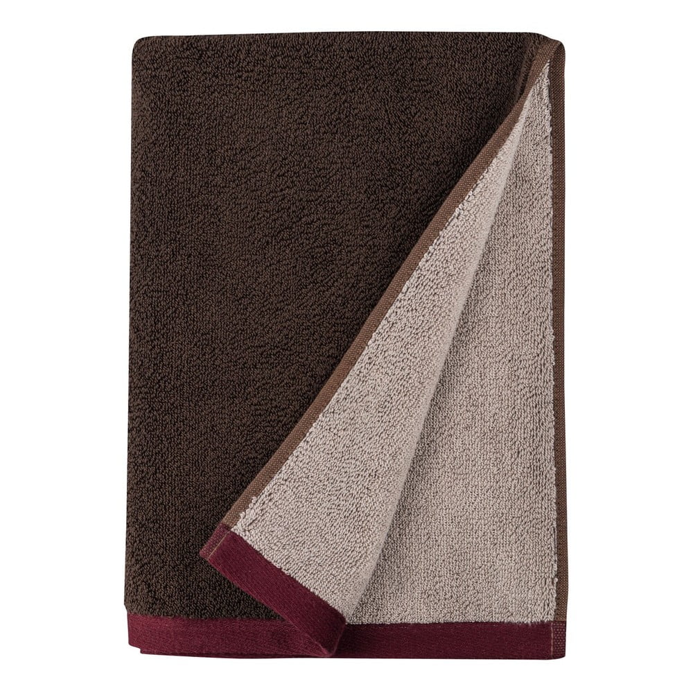 Barna frottír bio pamut törölköző 50x90 cm Soft – Mette Ditmer Denmark