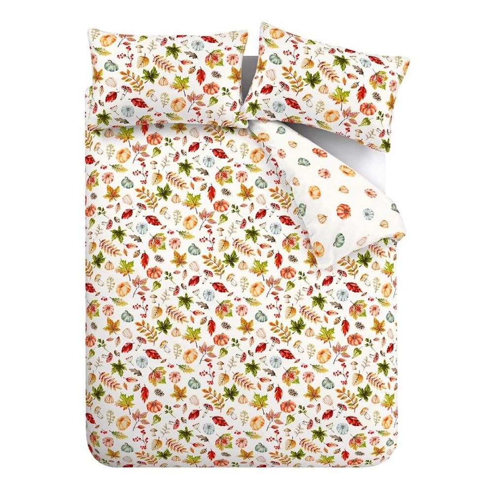 Barna kétszemélyes-hosszabbított ágyneműhuzat 230x220 cm Autumn Pumpkins – Catherine Lansfield