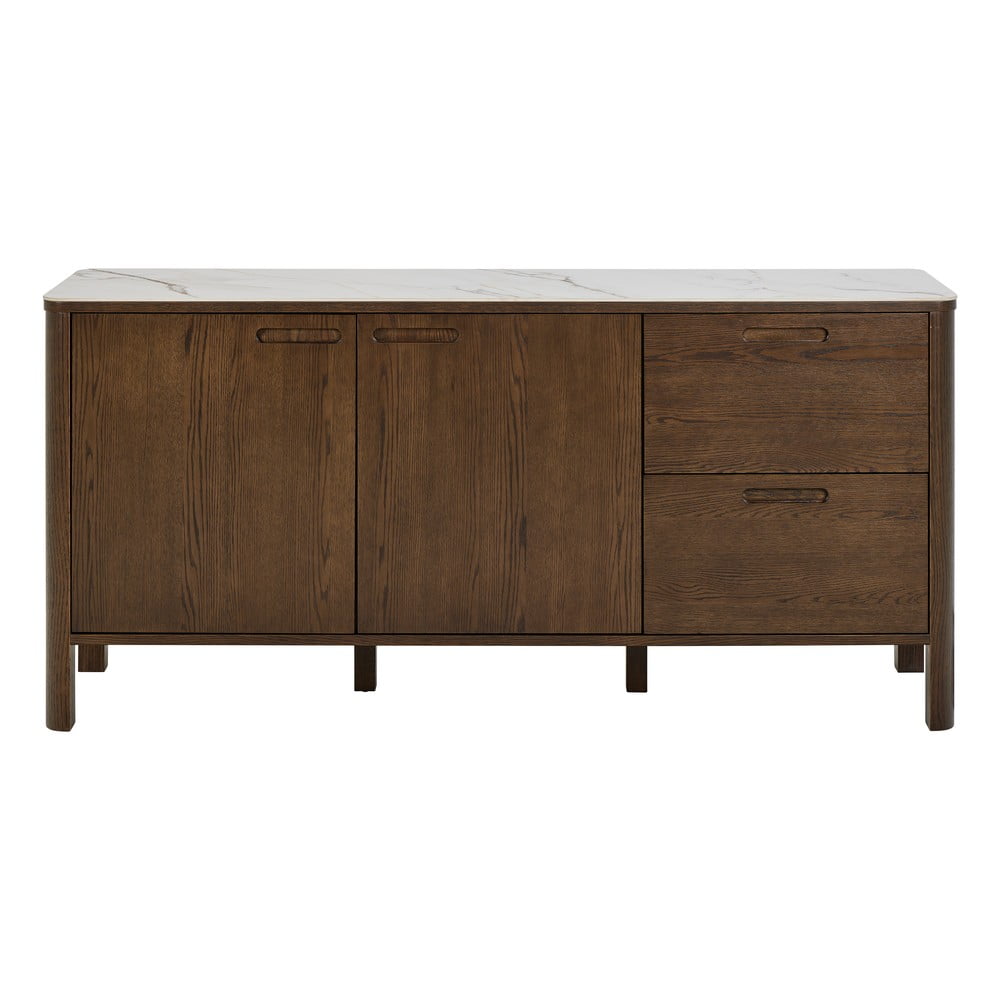 Barna komód tölgyfa dekorral 160x75x40 cm Southampton – Actona