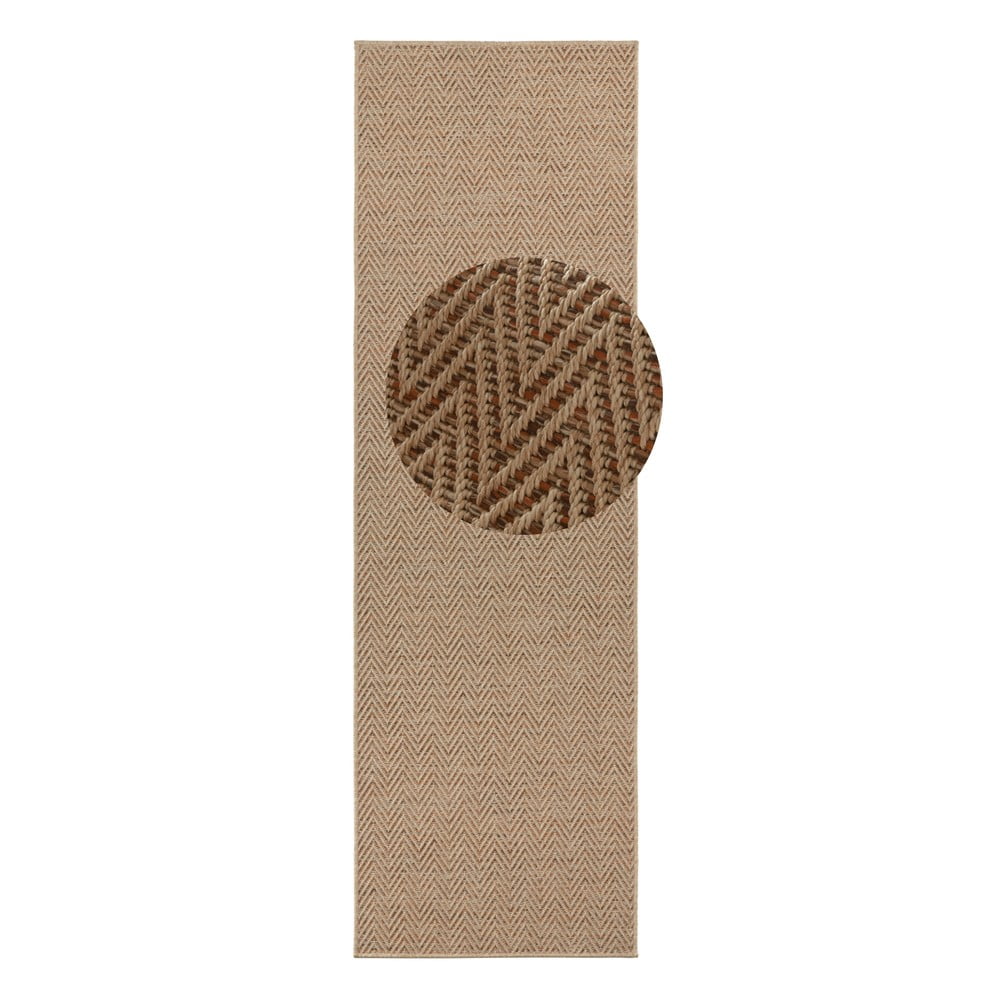 Barna kültéri-beltéri futószőnyeg 80x450 cm Nature – Hanse Home