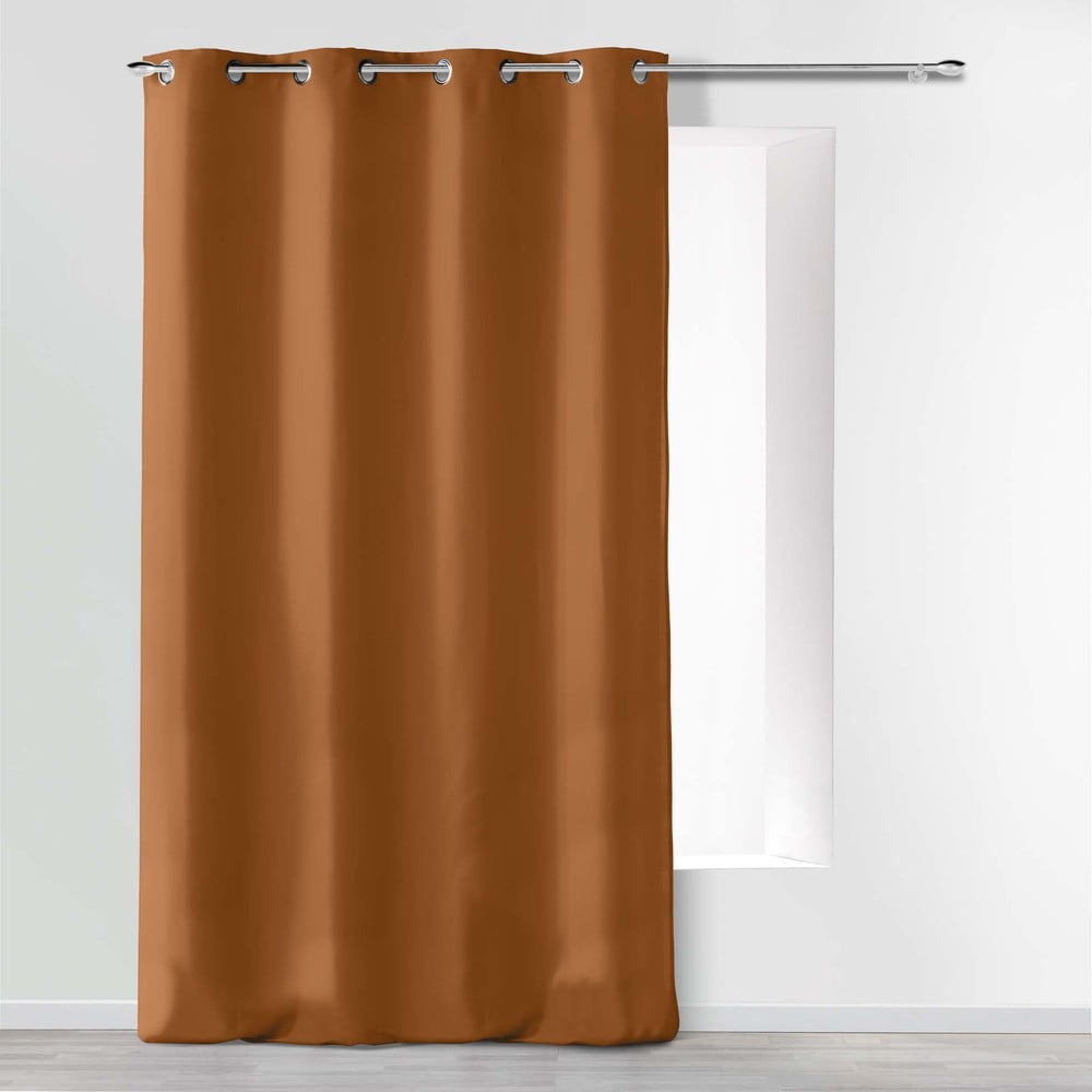 Barna mikroszálas függöny 140x260 cm Absolu – douceur d'intérieur