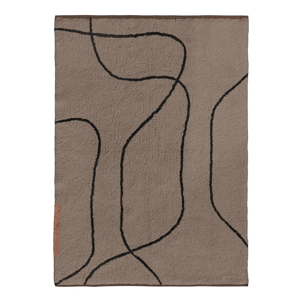 Barna mosható pamut szőnyeg 100x140 cm Shadow – Mette Ditmer Denmark