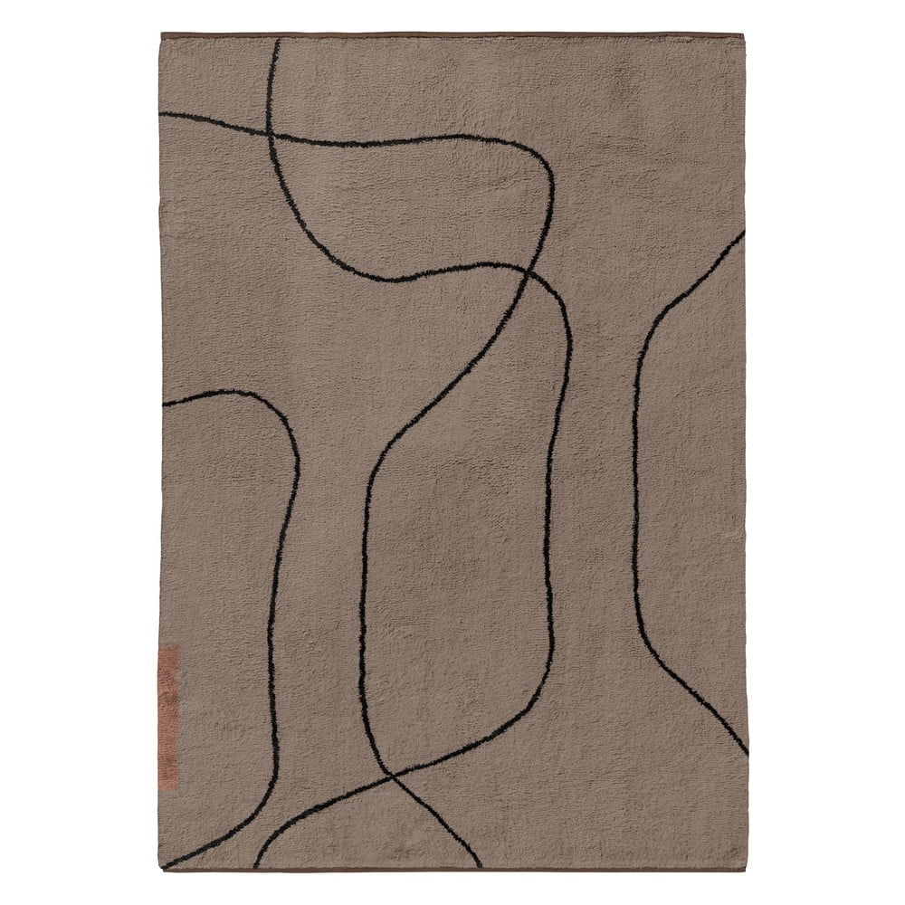 Barna mosható pamut szőnyeg 140x200 cm Shadow – Mette Ditmer Denmark