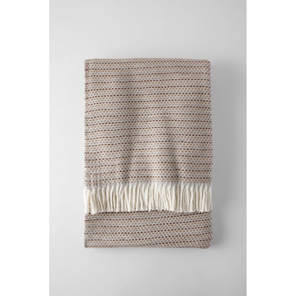 Barna pamutkeverék takaró 140x180 cm Multi-Zen – Euromant