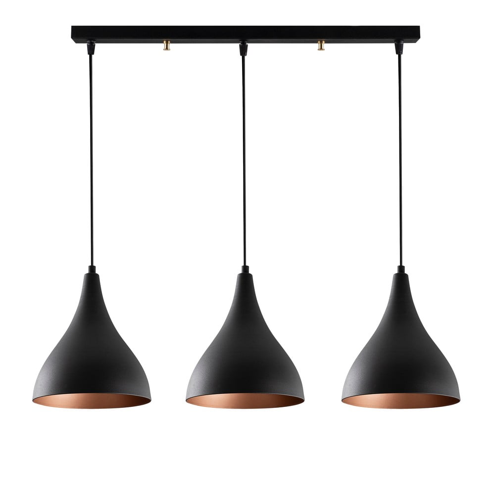 Berceste Long fekete 3 lámpás mennyezeti lámpa - Opviq lights