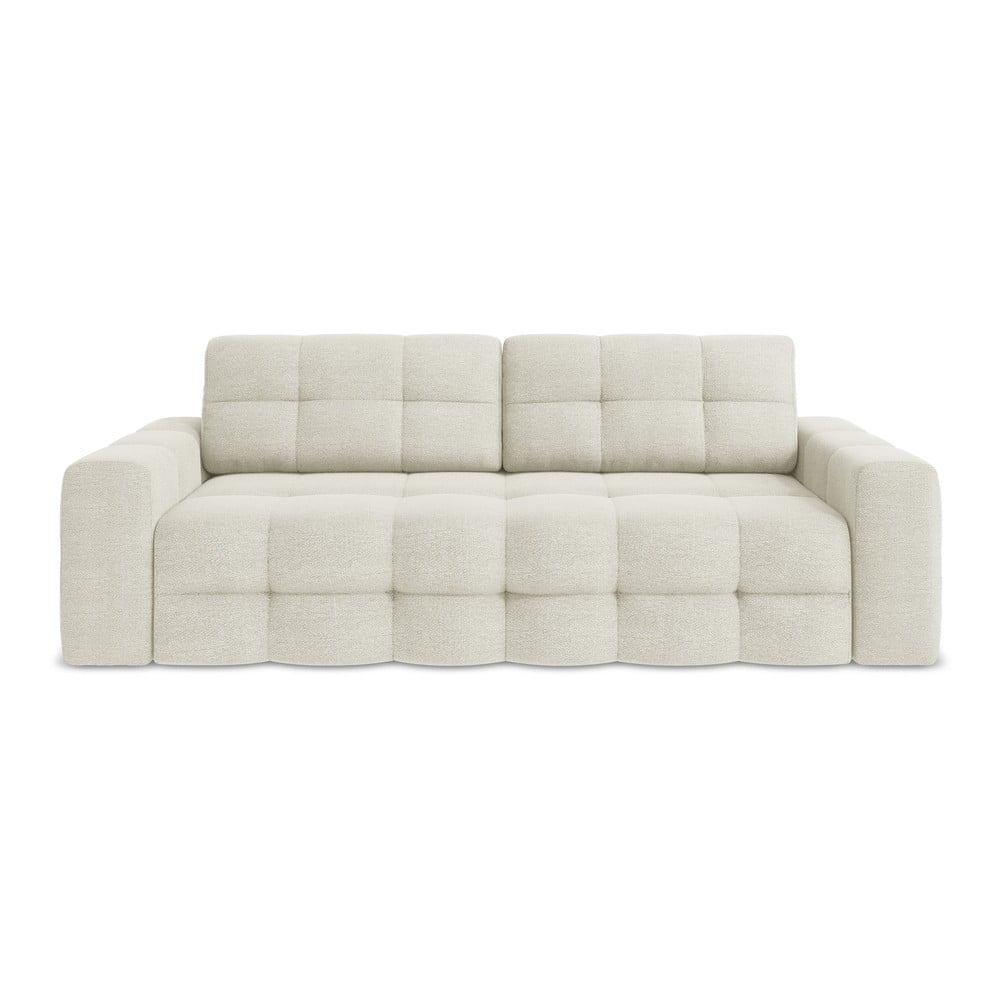 Bézs buklé kinyitható kanapé 255 cm Milu – Makamii