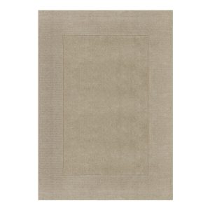 Bézs kézi szövésű gyapjú szőnyeg 300x400 cm Textured Wool Border – Flair Rugs