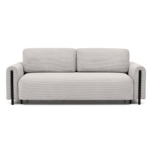 Bézs kordbársony kinyitható-tárolóhelyes kanapé 244 cm Arcadova – ELTAP