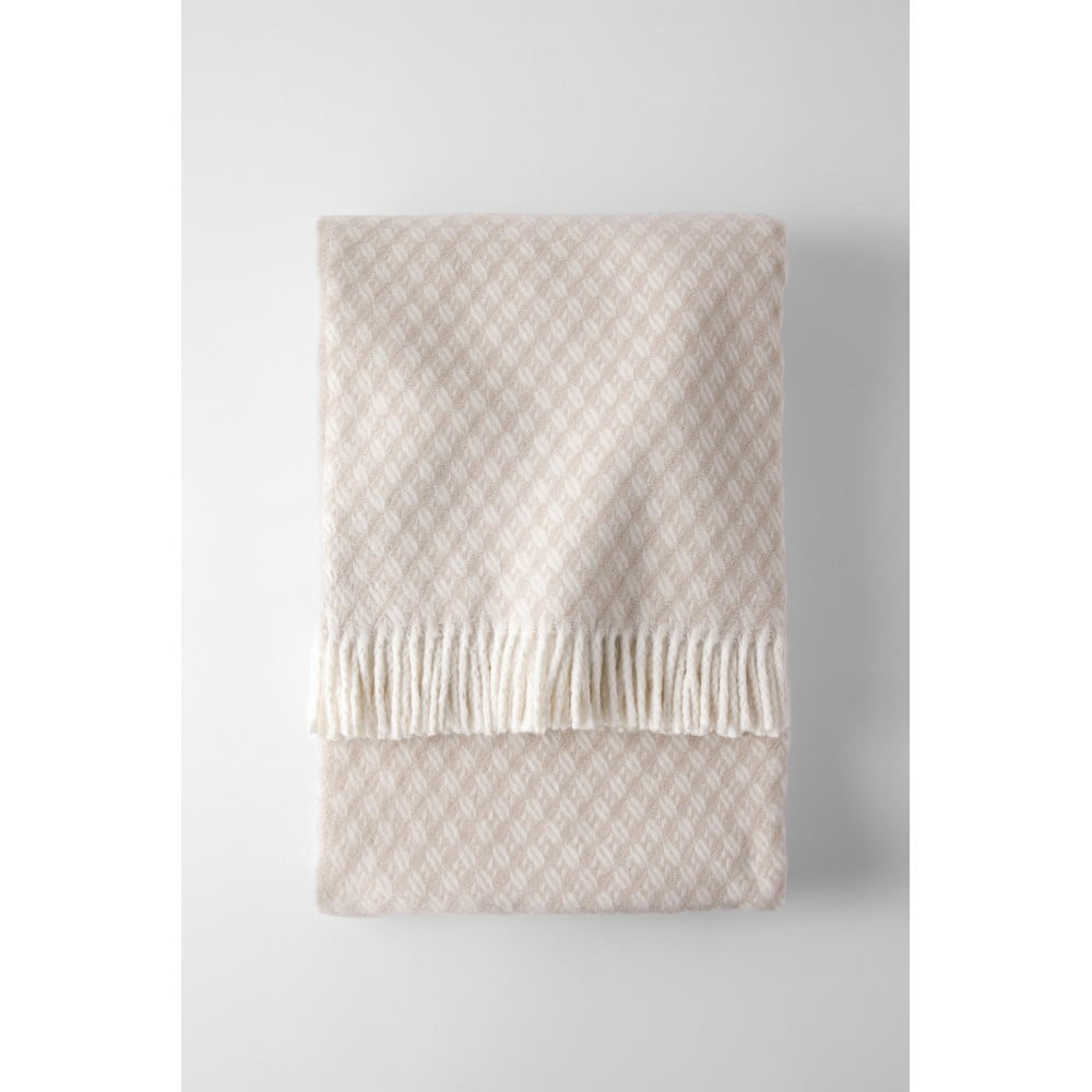Bézs pamutkeverék takaró 140x180 cm Nilo – Euromant