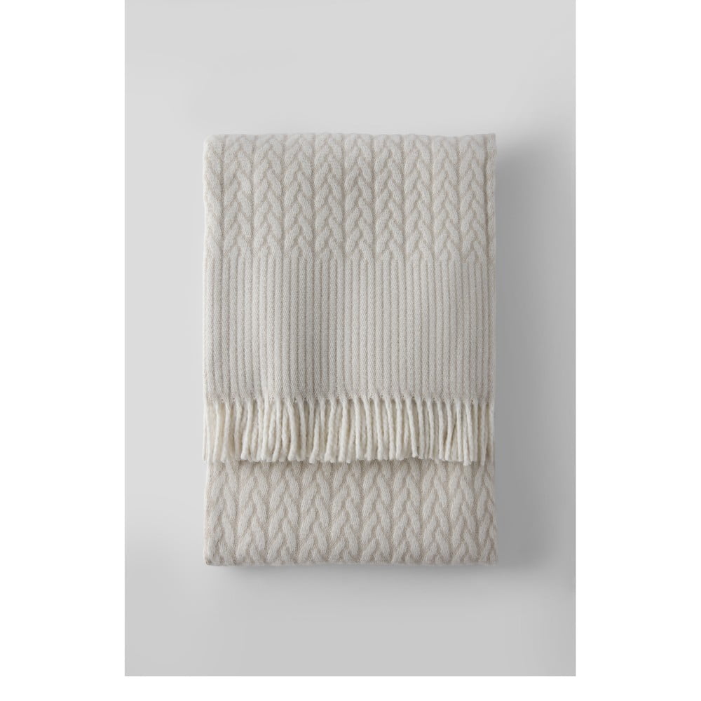 Bézs pamutkeverék takaró 140x180 cm Olympus – Euromant