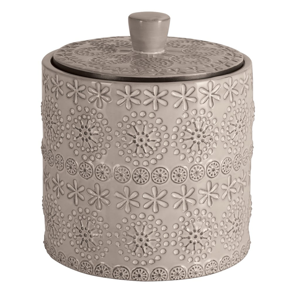 Bézs porcelán fürdőszobai rendszerező vattakorongokhoz Relief – Spirella