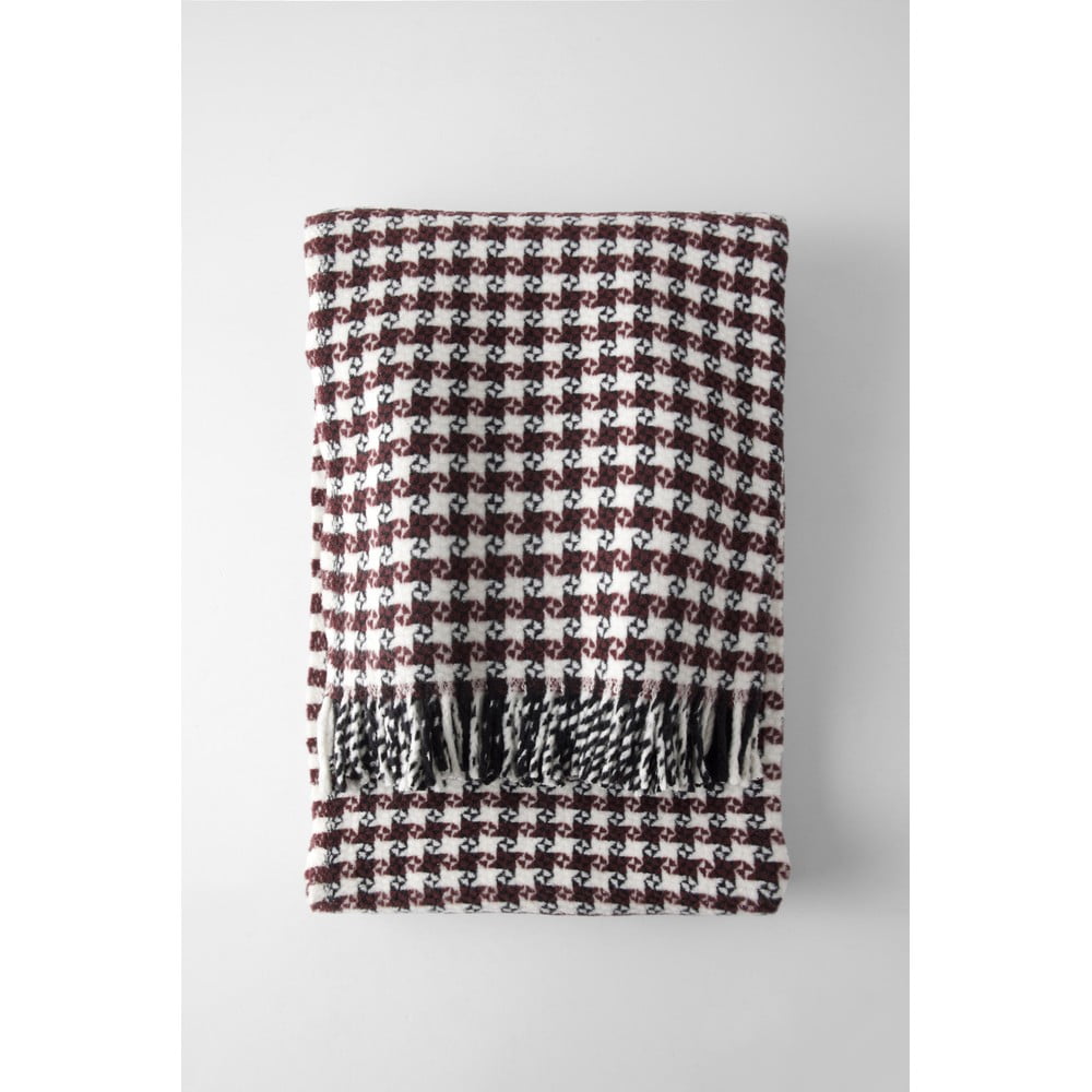 Borvörös pamutkeverék takaró 140x180 cm Emerald – Euromant