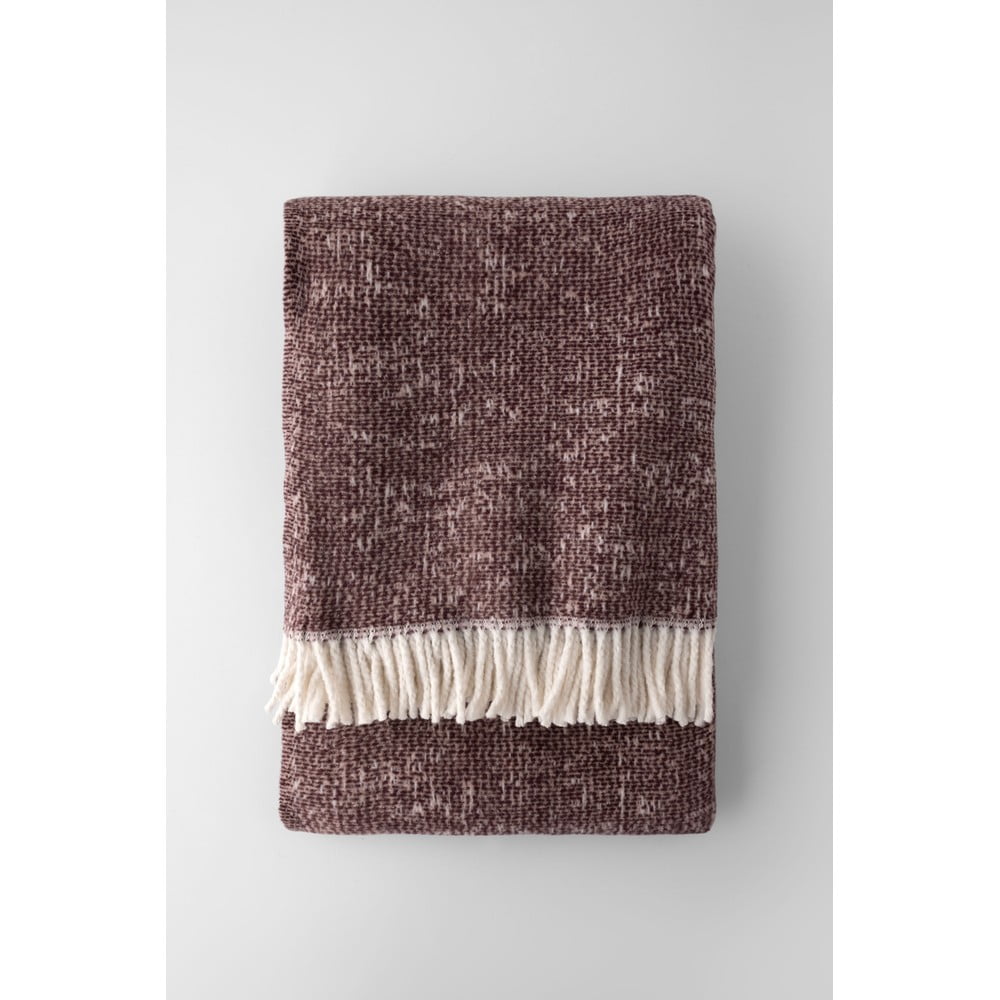 Borvörös pamutkeverék takaró 140x180 cm Stellar – Euromant