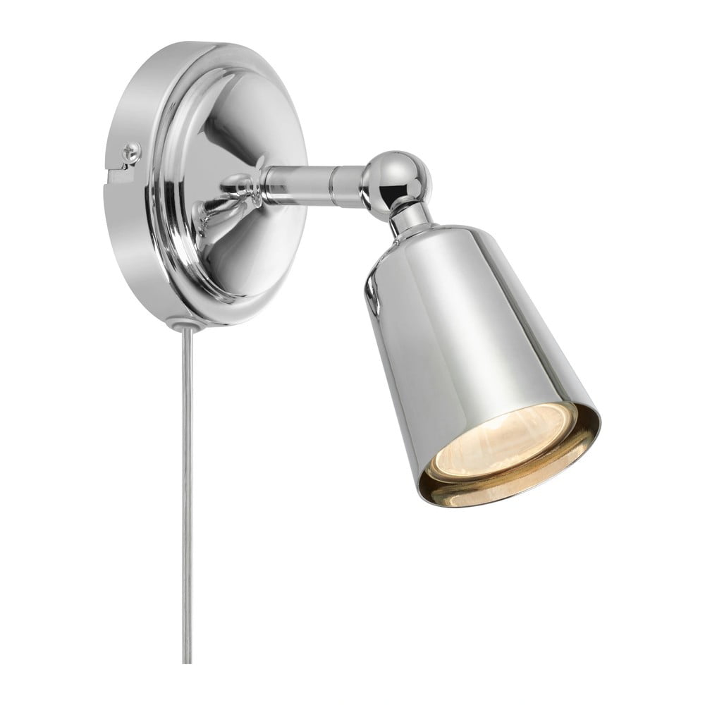 Ezüstszínű konnektorhoz csatlakoztatható fali lámpa Tiny – Markslöjd