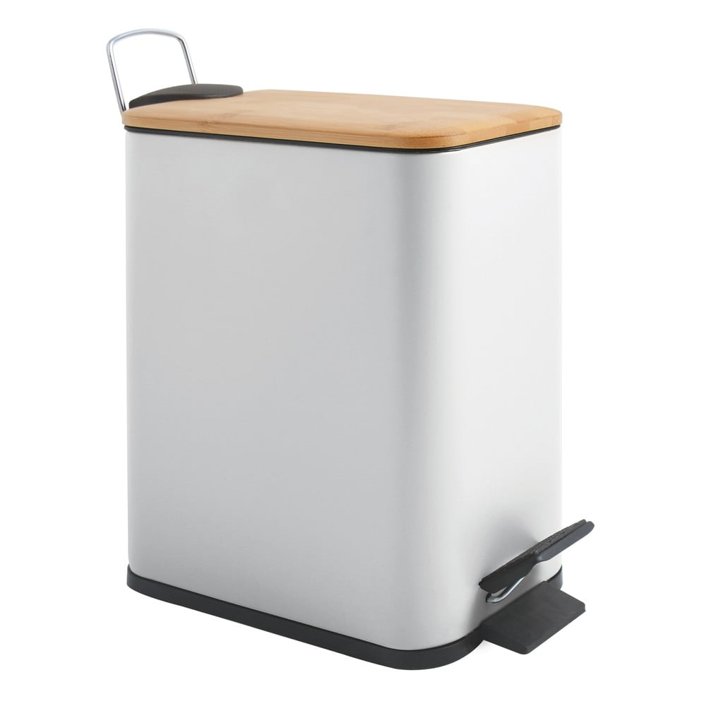 Fehér acél pedálos szemetes 5 l   Erik – Spirella