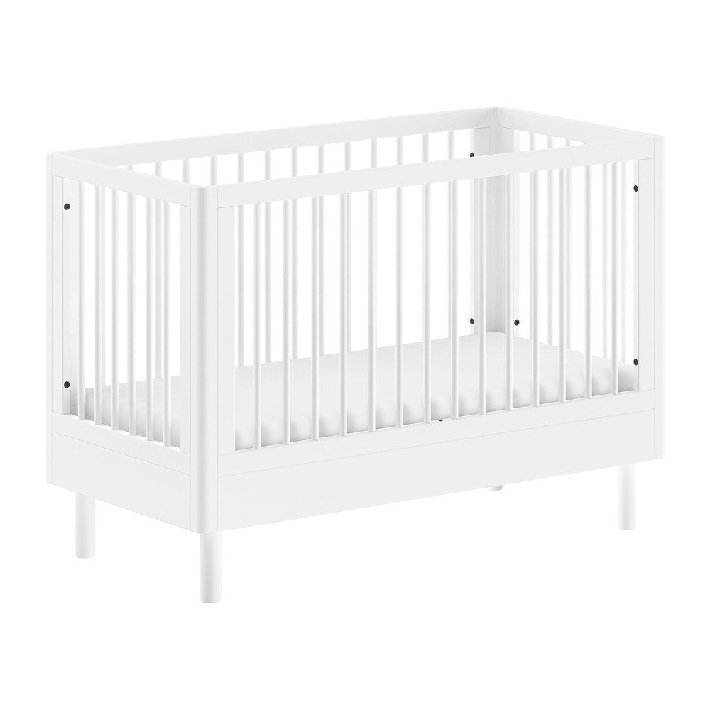 Fehér bükkfa babaágy állítható magassággal 60x120 cm Forrest – Vipack