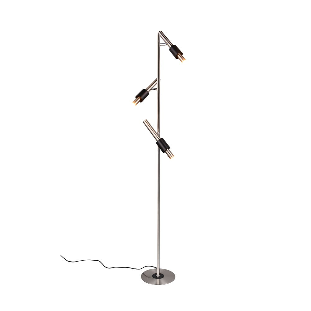 Fekete-ezüstszínű LED állólámpa (magasság 150 cm) Ikaris – Trio Select