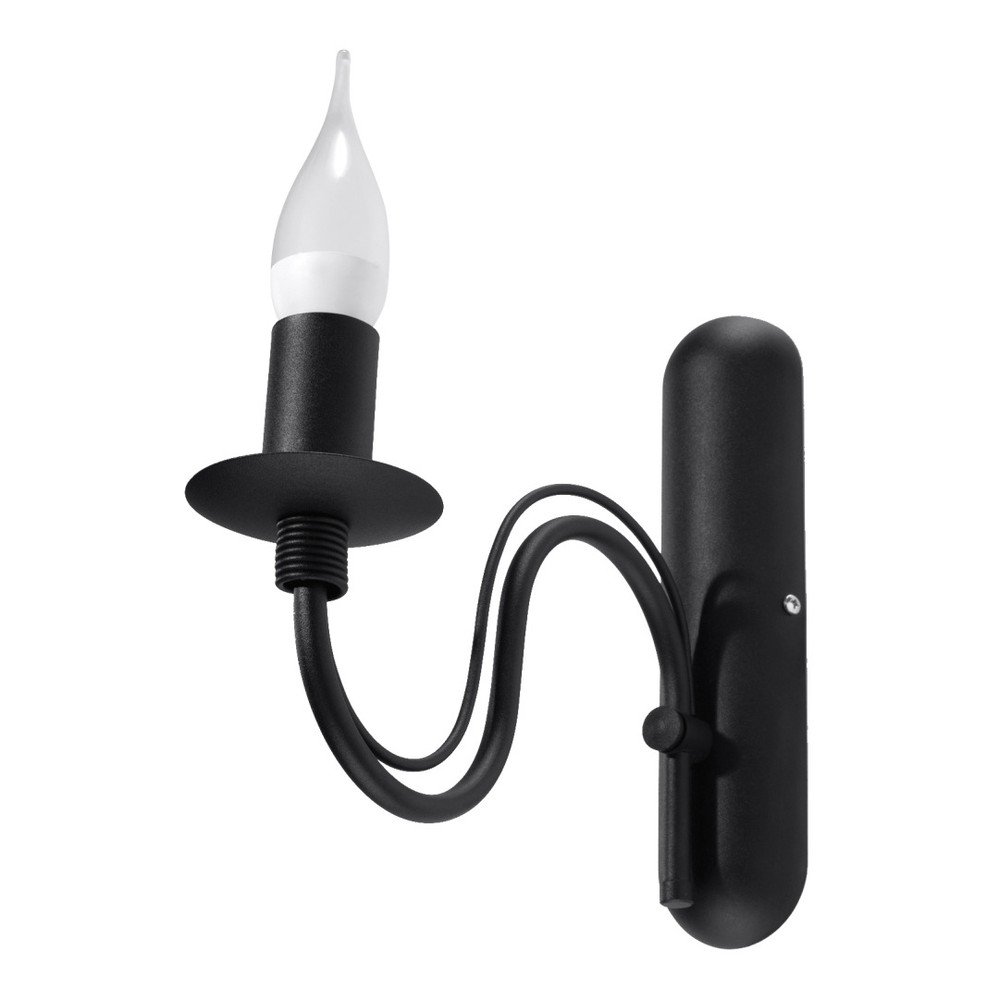 Fekete fém fali lámpa Fiorano – Sollux