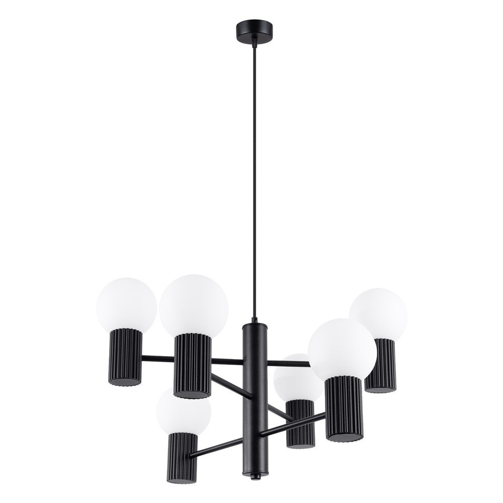 Fekete függőlámpa üveg búrával Orbital – Sollux