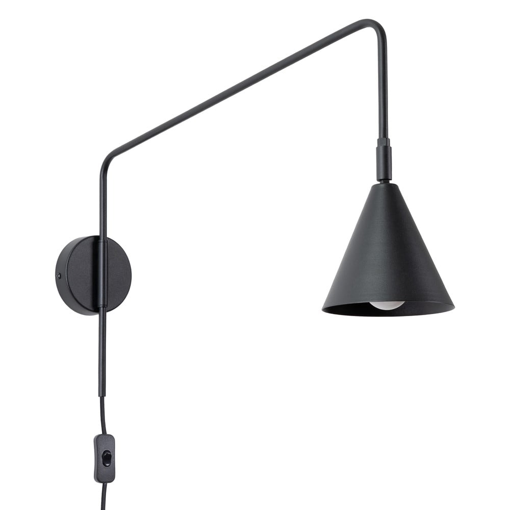 Fekete konnektorhoz csatlakoztatható fali lámpa Zylo – Nice Lamps