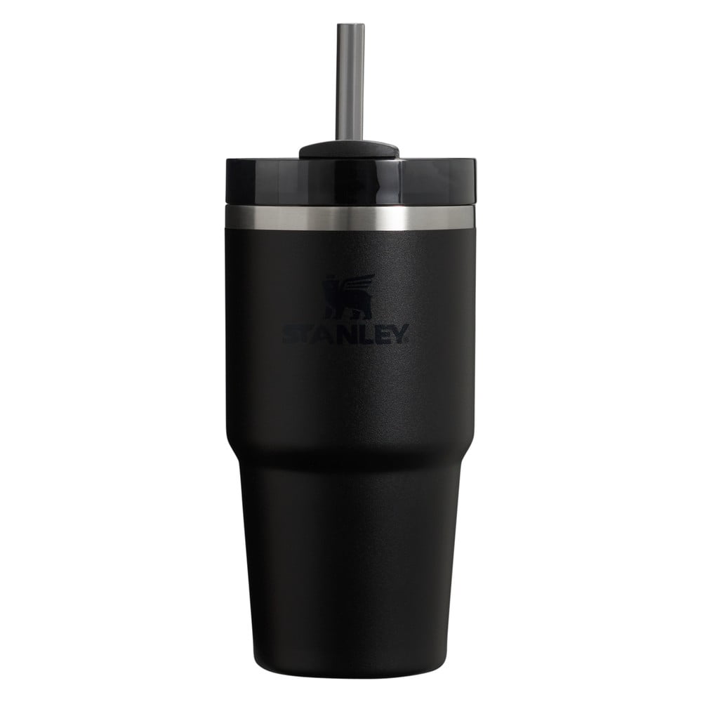 Fekete rozsdamentes acél termosz szívószállal 600 ml Quencher H2.0 FlowState Tumbler Black – Stanley