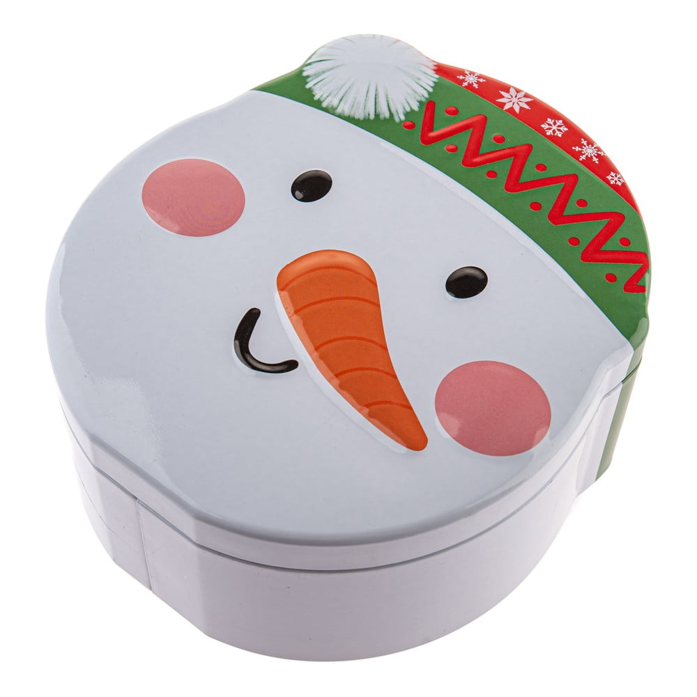 Fém aprósütemény tartó doboz Snowman – Dakls