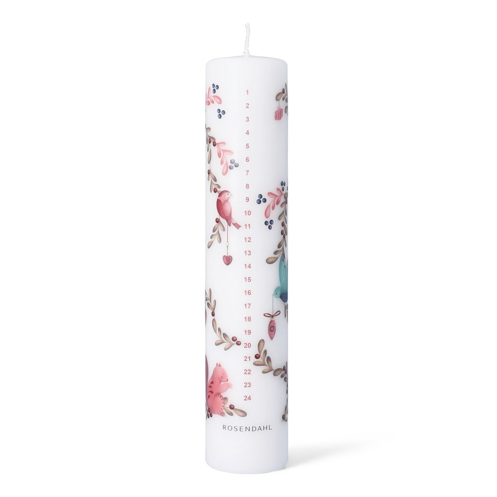 Gyertya karácsonyi mintával