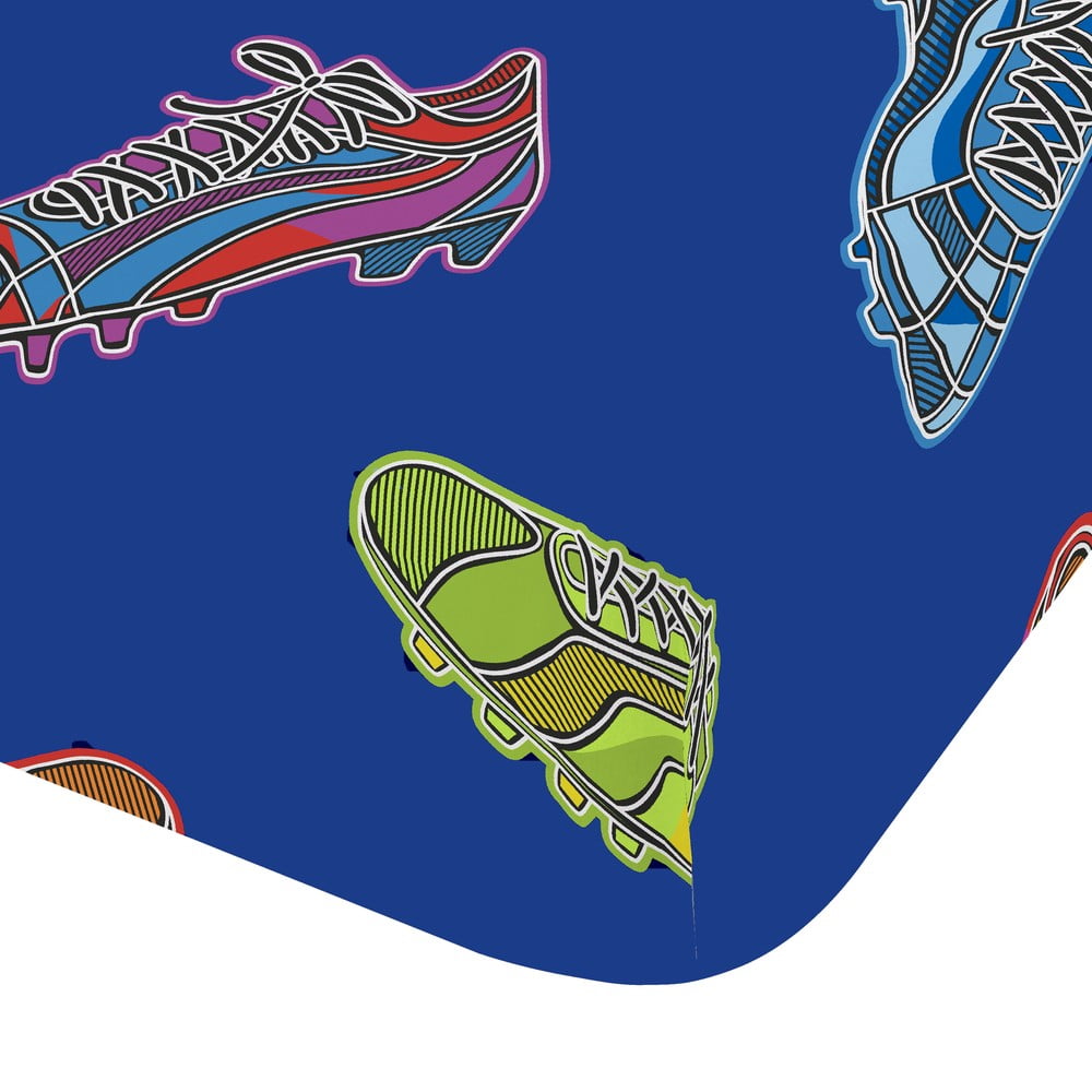 Kék gumis egyszemélyes gyerek lepedő 90x190 cm Bright Football – Catherine Lansfield