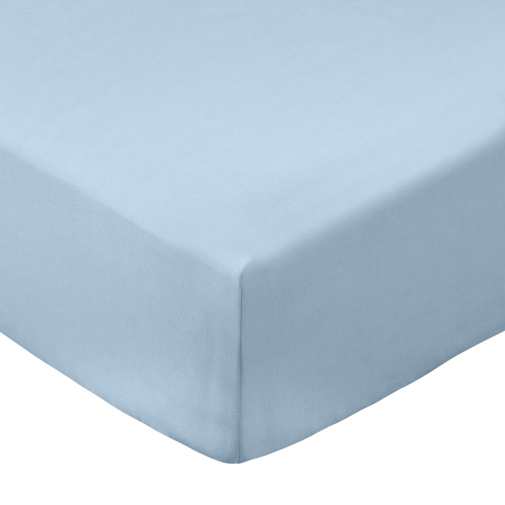 Kék gumis pamut-perkál lepedő 90x190 cm Cotton Percale – Bianca