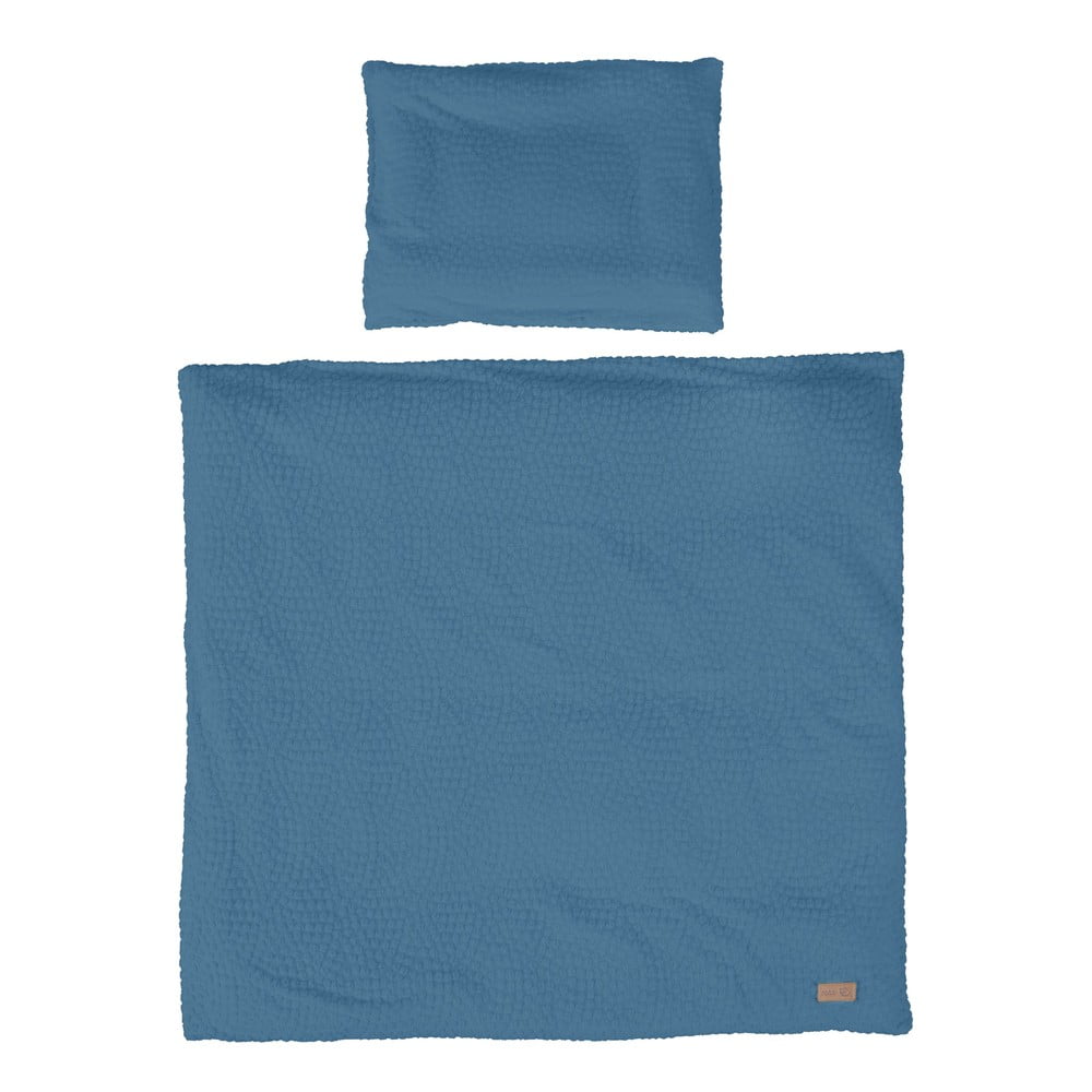 Kék gyerek ágyneműhuzat babaágyhoz 80x80 cm Seashells – Roba