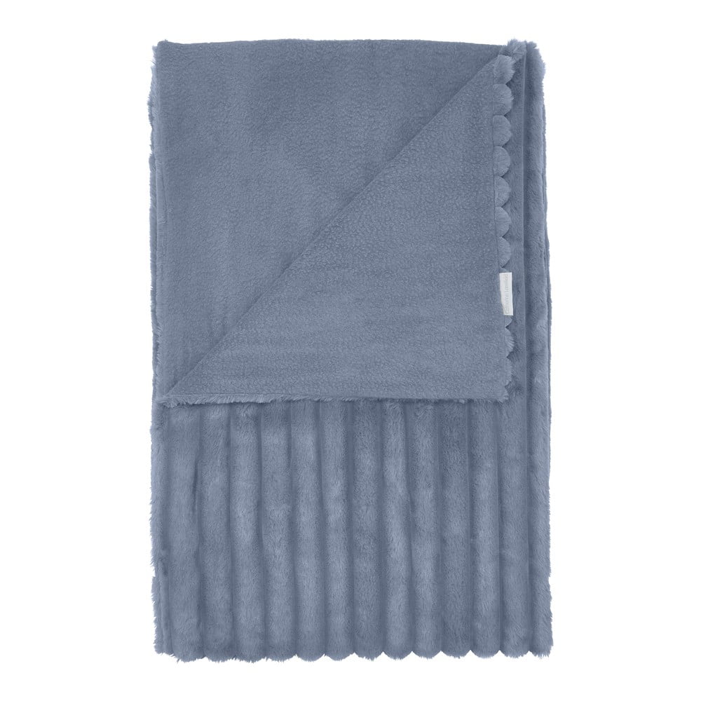 Kék mikroplüss takaró 130x170 cm Cosy Ribbed – Catherine Lansfield