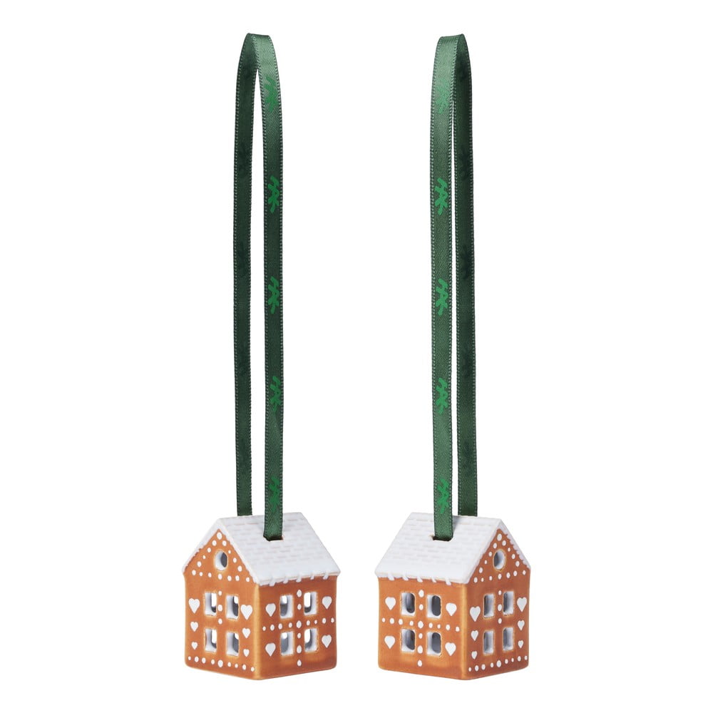 Kerámia karácsonyfadísz készlet 2 db-os 5 cm Gingerbread – Kähler Design
