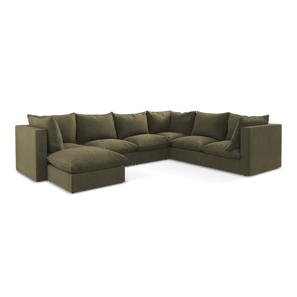 Khaki sarokkanapé (jobb oldali-U alakú) Manao – Makamii