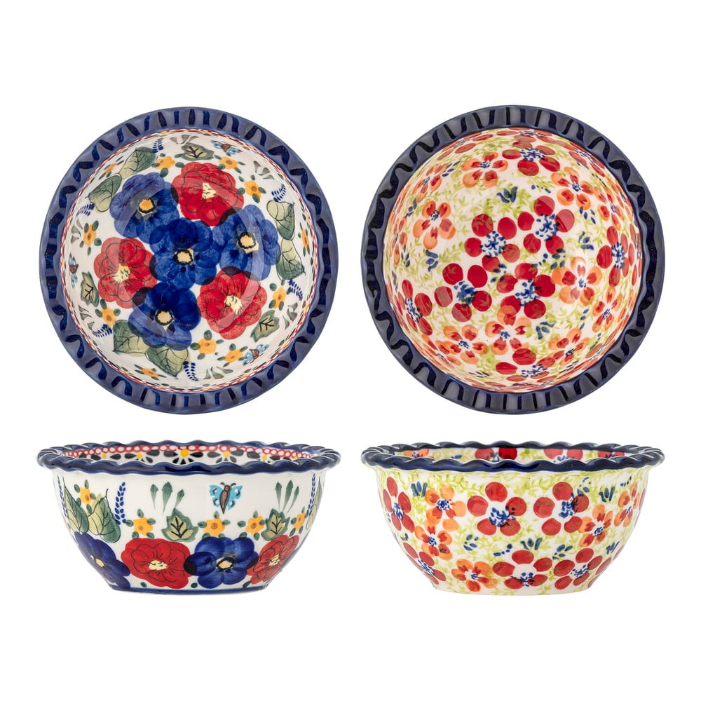 Kőedény szervírozó tálka szett 2 db-os 380 ml Florist – Bloomingville