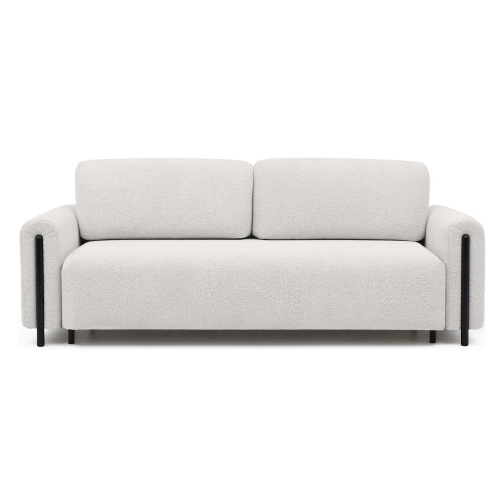 Krémszínű buklé kinyitható-tárolóhelyes kanapé 244 cm Arcadova – ELTAP