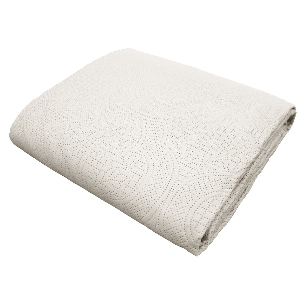 Krémszínű mikroszálas ágytakaró és párnahuzat szett 240x260 cm Romane – douceur d'intérieur