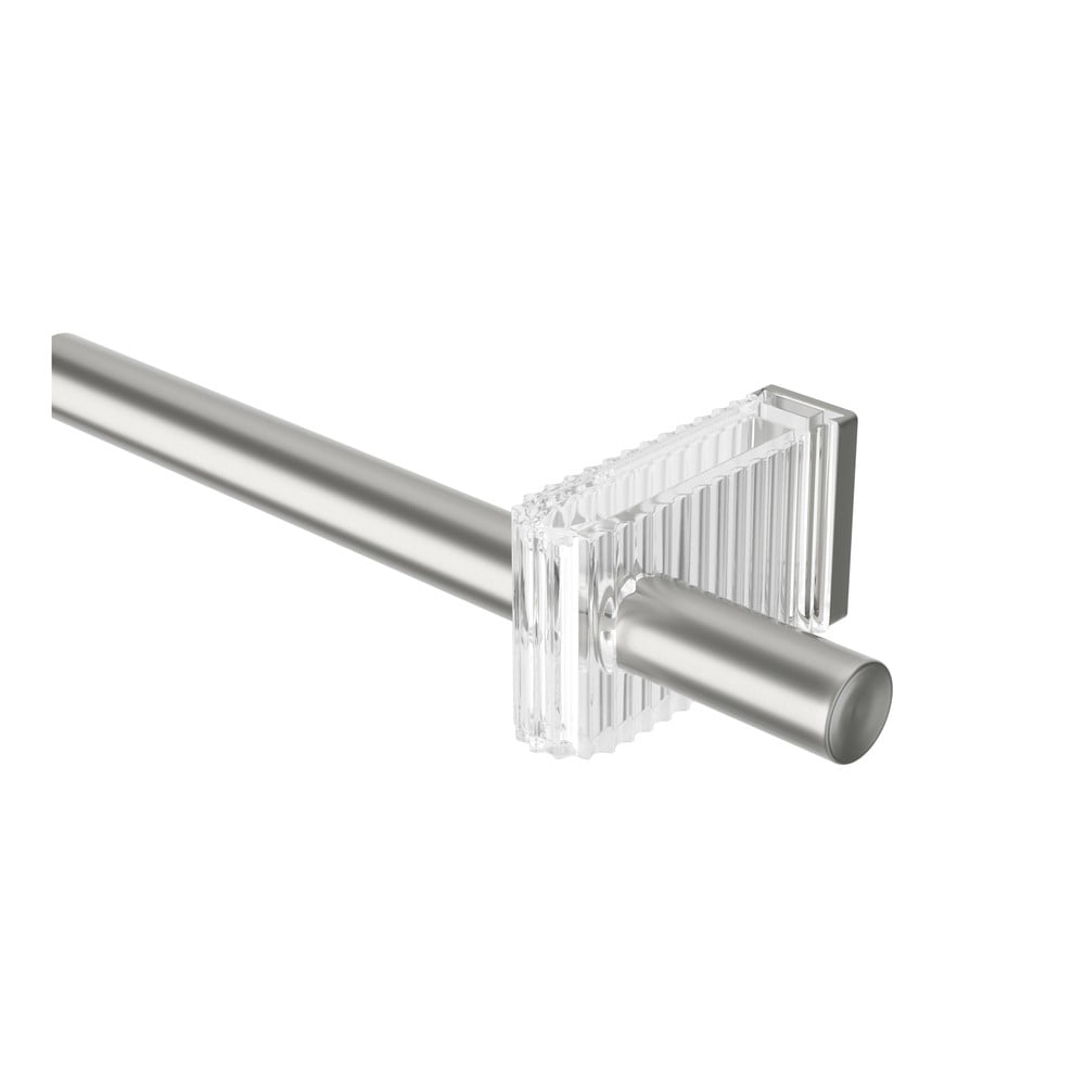 Matt ezüstszínű acél bővíthető függönykarnis 107 - 305 cm Flute – Umbra