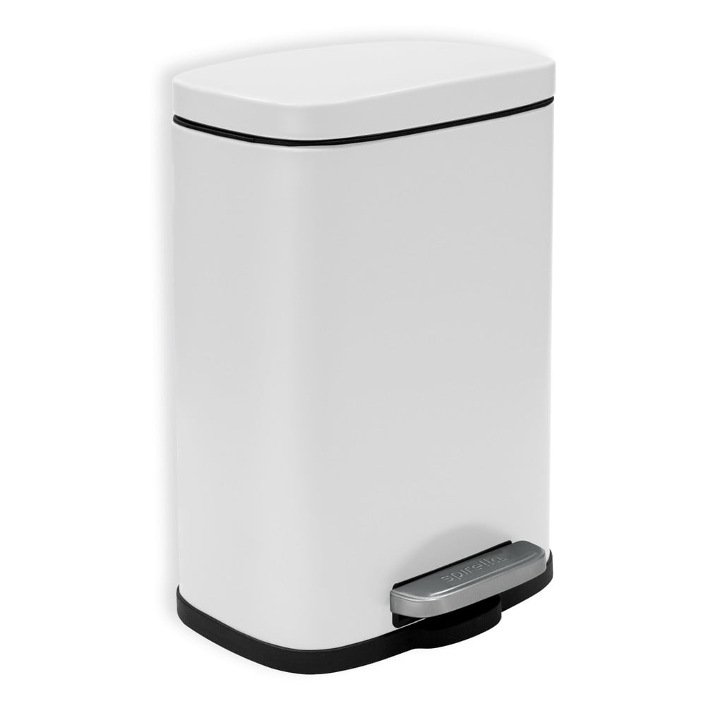 Matt fehér acél pedálos szemetes 5 l   Akira – Spirella