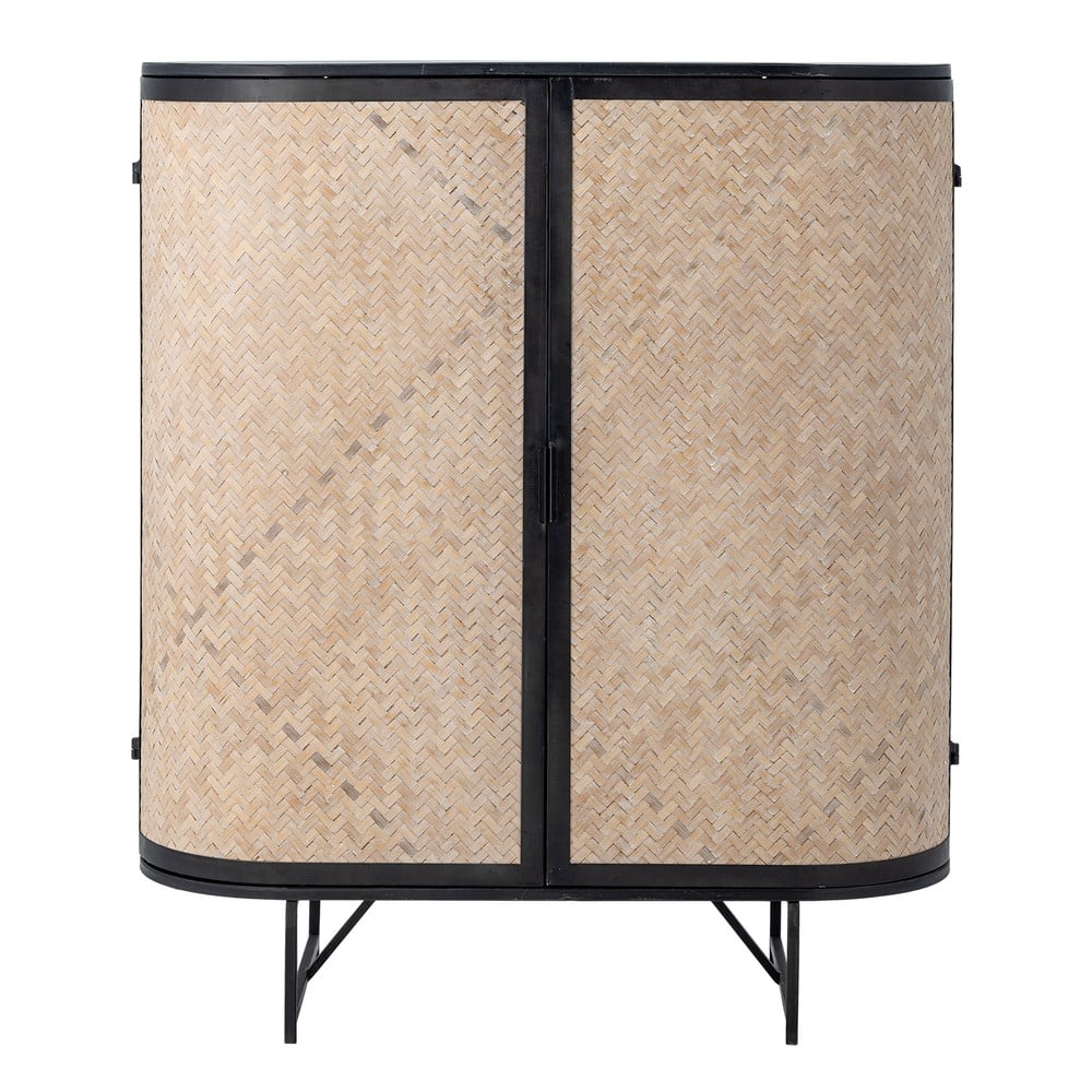 Natúr színű bambusz szekrény 92x105x36