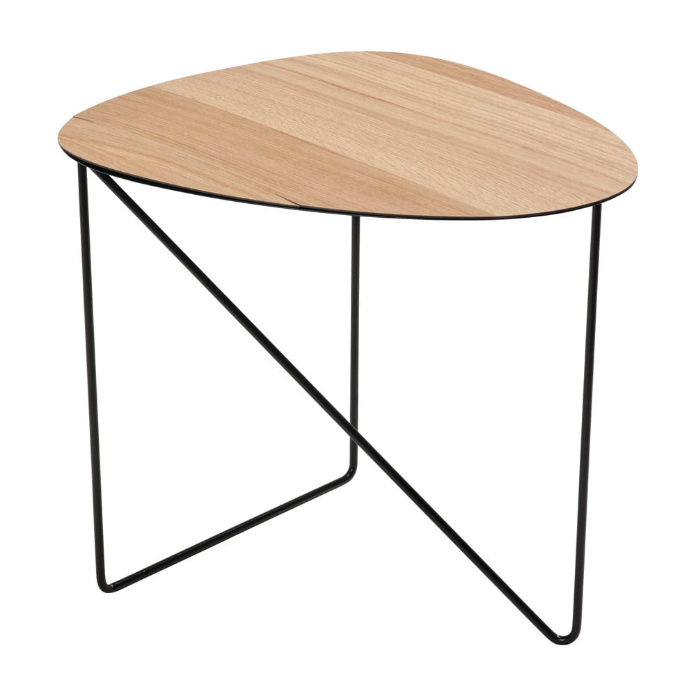 Natúr színű fém dohányzóasztal 44x50 cm Curve L Wood – LIND DNA