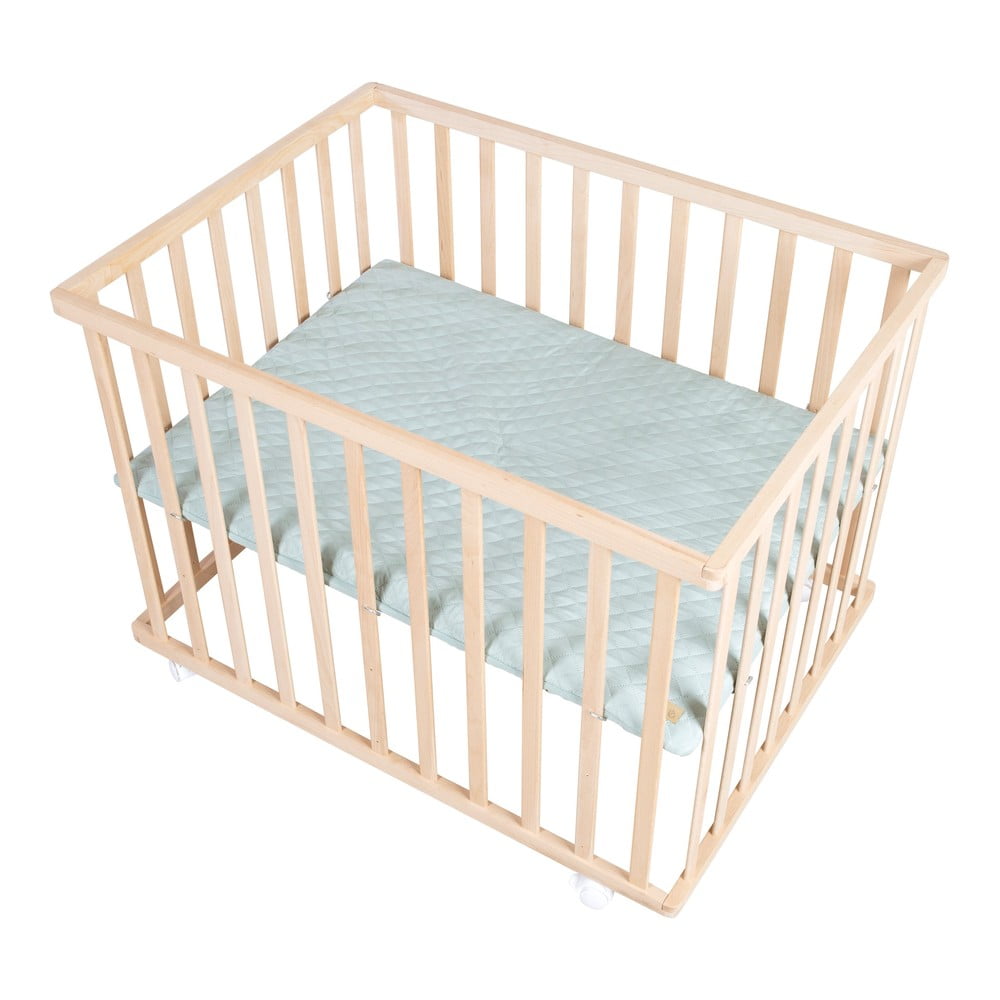 Natúr színű gurulós járóka állítható magassággal 75x100 cm Style – Roba