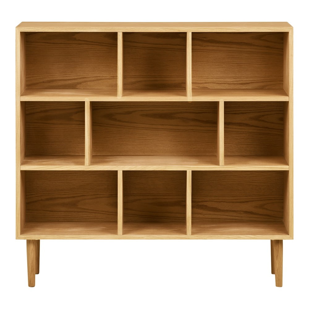 Natúr színű könyvespolc tölgyfa dekorral 30x104