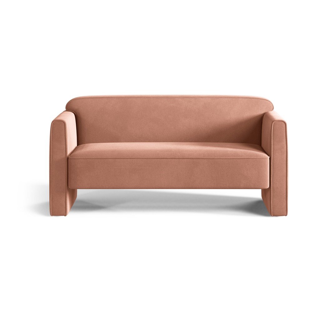 Rózsaszín bársony kanapé 140 cm Abby – Micadoni