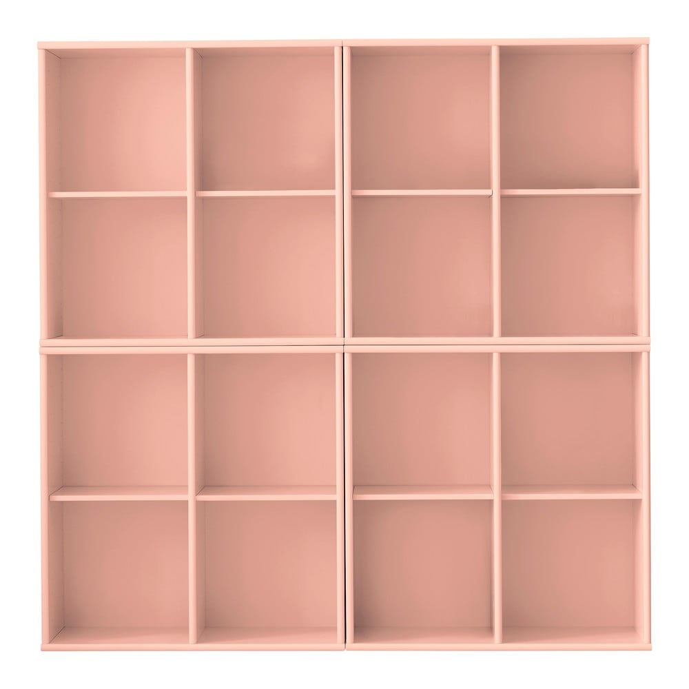 Rózsaszín függő könyvespolc 140x140x27 cm Mistral – Hammel Furniture