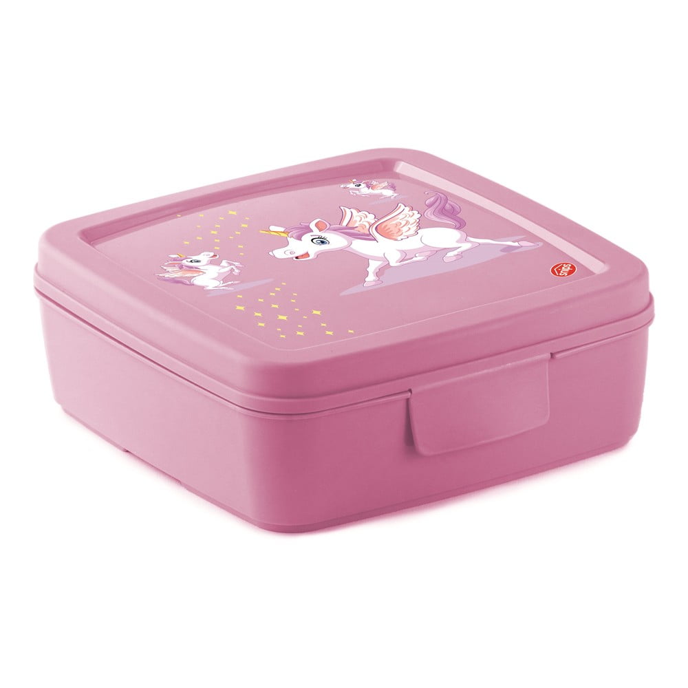 Rózsaszín gyerek uzsonnás doboz Unicorn – Snips