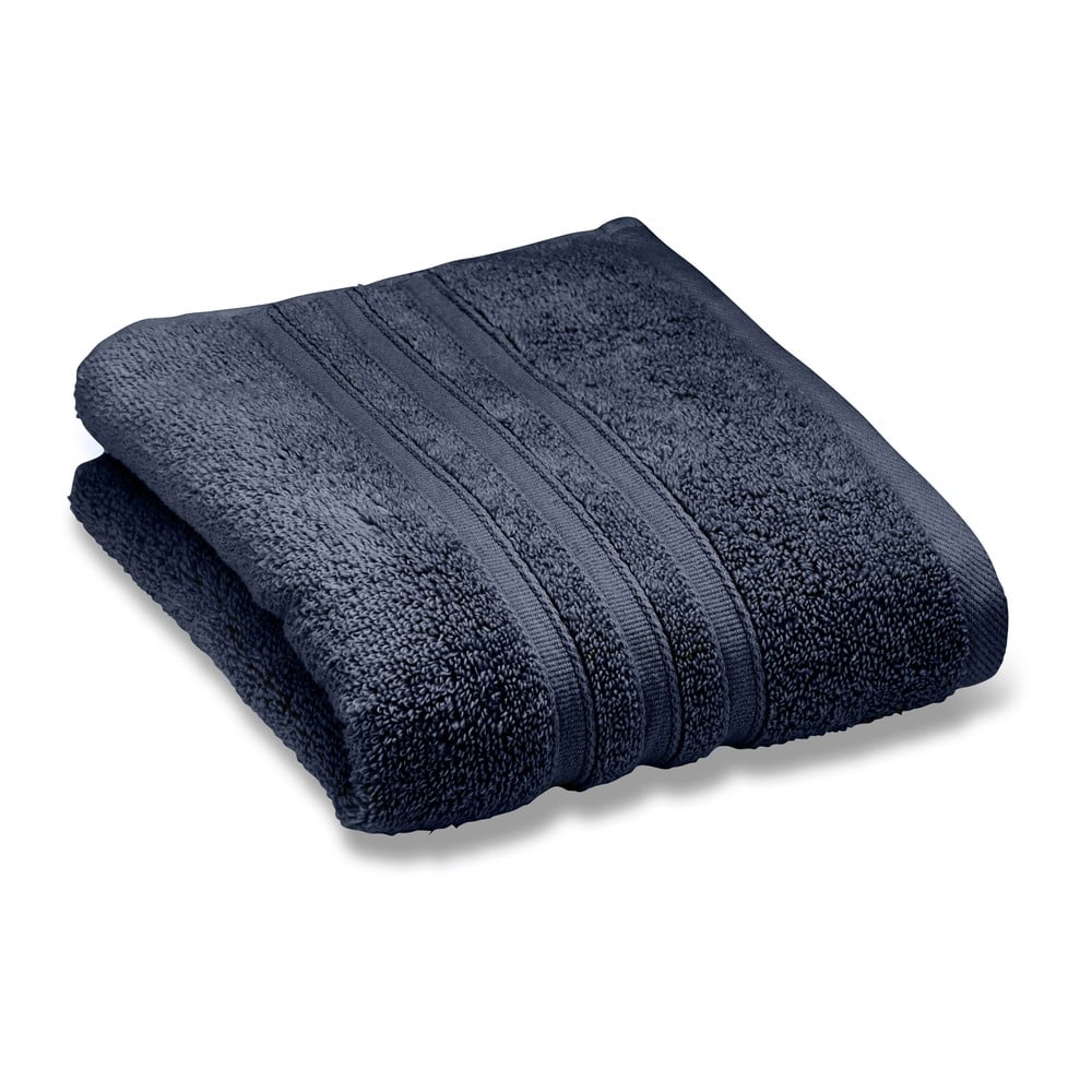 Sötétkék frottír pamut fürdőlepedő 70x120 cm Zero Twist – Catherine Lansfield