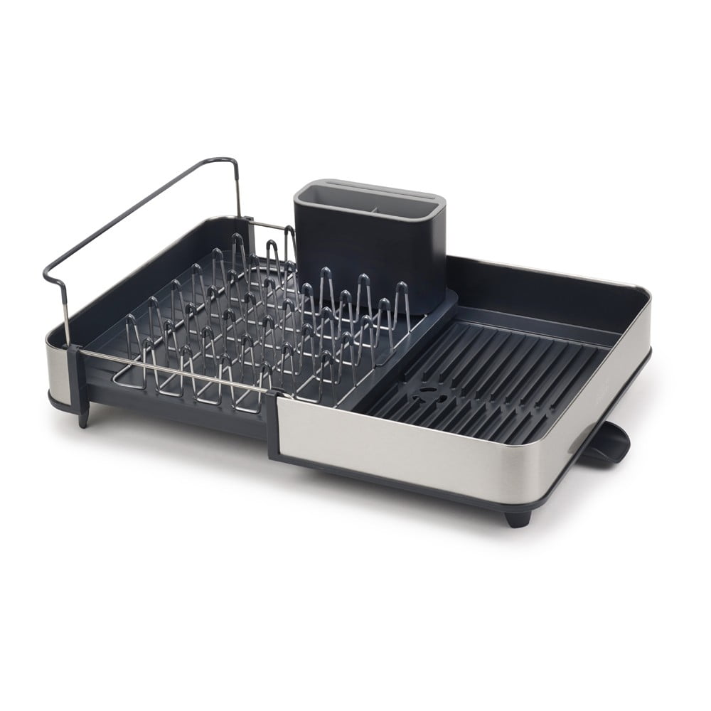 Sötétszürke állítható rozsdamentes acél edényszárító 36x32 cm Extend Steel – Joseph Joseph
