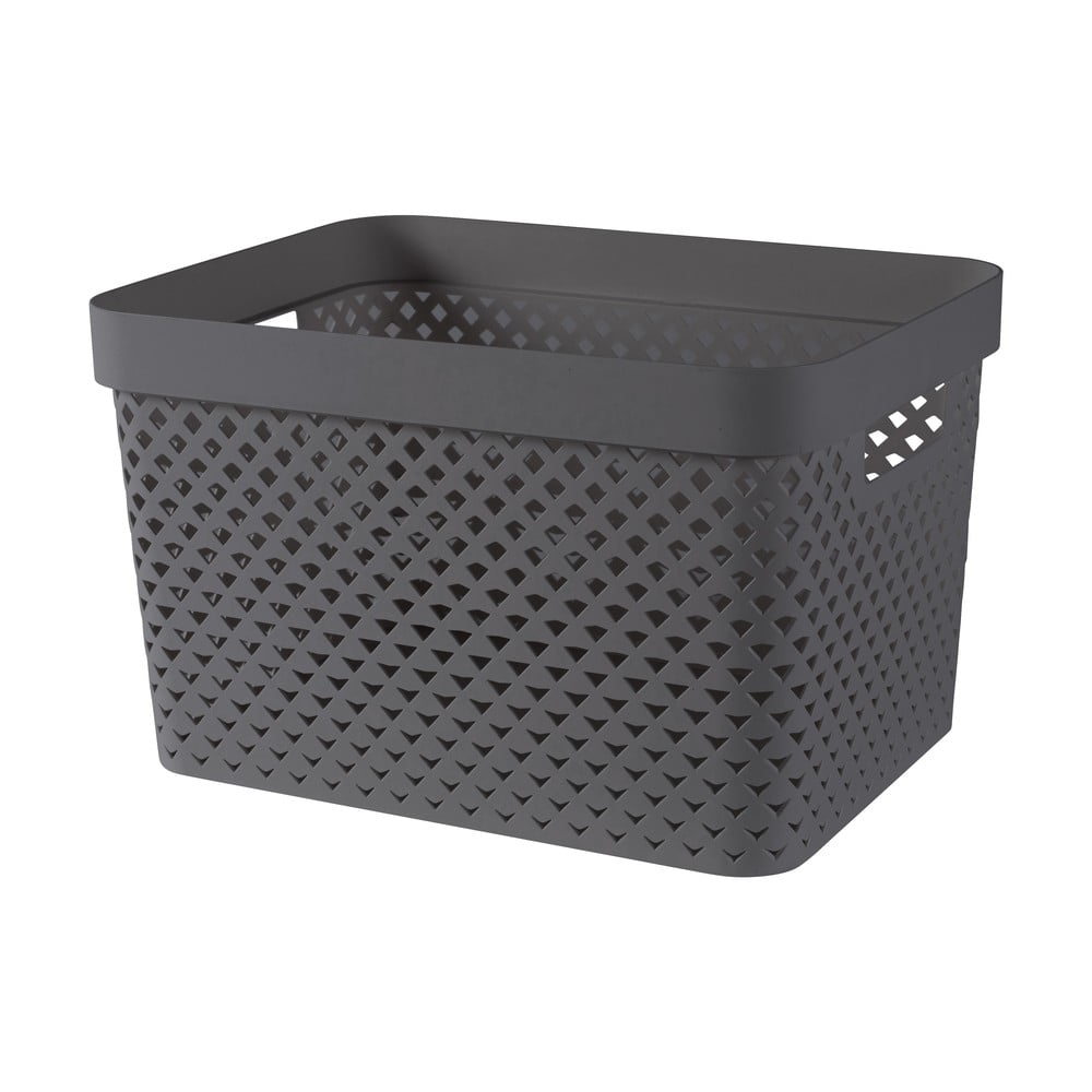 Sötétszürke műanyag tárolódoboz 35